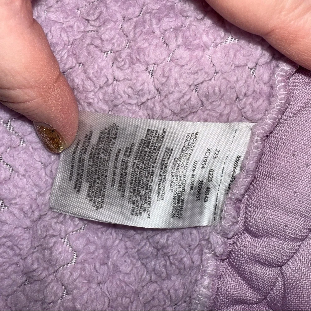 Columbia Girls XXS Lavender Purple‎ Textured High Pile Fleece Full Zip Jacket